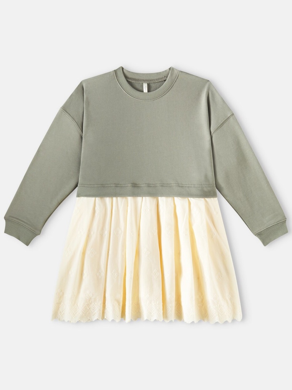 Rylee + Cru Laurel Sweatshirt Dress with Cream Skirt